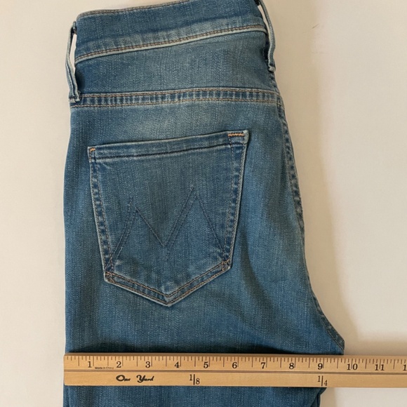 MOTHER Mid Rise Dazzler Ankle Fray Jeans Birds of Paradise Blue Denim Size 27 - Picture 11 of 12